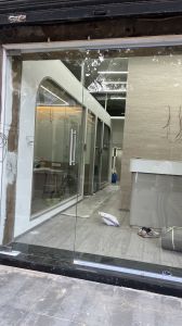 Polished Glass Office Furniture Antique