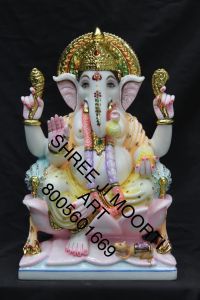 High Gloss Marble Ganesh Statue