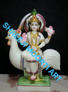 Marble Bahuchara Mata Statue, Packaging Type : Thermocol Box