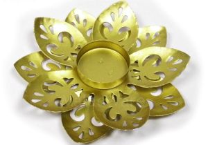 Plain Polished Brass Premium Golden Metal Tea Light Holder