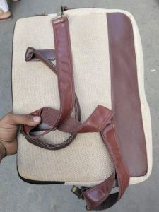 Jute Laptop Bags, Color : Red, Bag Size : Medium (8 X 10 X 5 Inch)