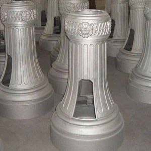 Cast Iron Lamp Post Base, Color : Silver for Outdoor