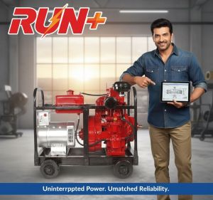 Run+ Manual Portable Generator, For Agriculture, Construction, Power, Output Type : AC Single Phase