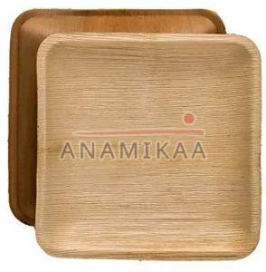 Plain Square Areca Leaf Plates 10 Inch for Serving Food