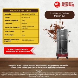 Automatic Stainless Steel Electric Coffee Maker 2L for Commercial