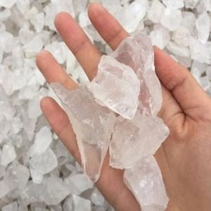 Crystal Quartz Lumps, Color : White for Industrial