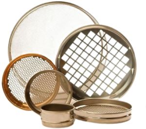 Polished v-tech Brass or Stainless Steel Test Sieves