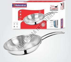 Stainless Steel Fry Pan 100-150mm, Handle Material : Plastic