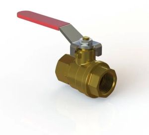 1 Inch Brass Ball Valve, Color : Red, Golden