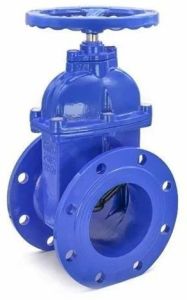 Cast Iron Double Flange Sluice Valve, Color : Blue, Black