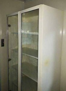 Two Skin Glass Shutter Cabinet