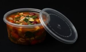 500 Ml Plastic Food Container - Round(Flat)