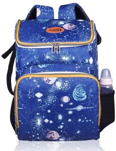 Multi Function Basic 2.0 Blue Galaxy Printed Mamma Diaper Bag