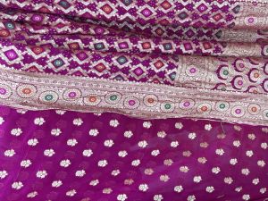 Pink Meenakari Work Ladies Georgette Suit