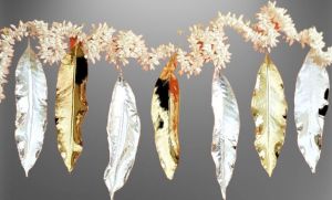 Real Mango Leaf Silver And Gold Diept Bandanwar