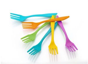 Plastic Baby Fork, Color : Assorted, Packaging Type : Pack for Eating