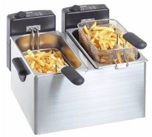 Stainless Steel Deep Fat Fryer Single Double, Power : 1800 Watts