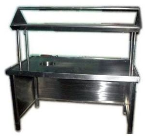 Dish Table With Glass Rack