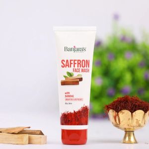 Banjara Saffron Face Wash with Sandal, Packaging Type : Tube