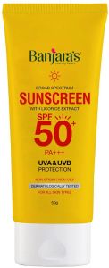 Sunscreen - SPF 50, Key Ingredients : Licorice
