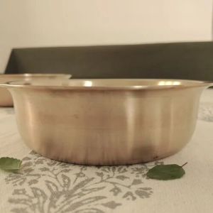 Kansa Tulsi Cookware Shallow Pan, Shape : Round for Frying, Sautéing