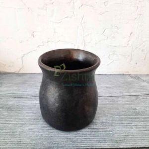 Manipur Black Pottery Water Mug for Serving Rice-based Beverages