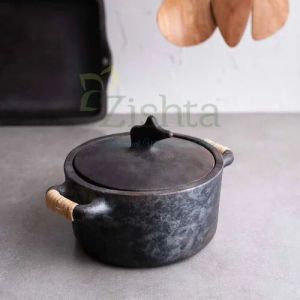 Clay Mesthin: Manipur Black Pottery Pot for Cooking Stews, Biriyanis