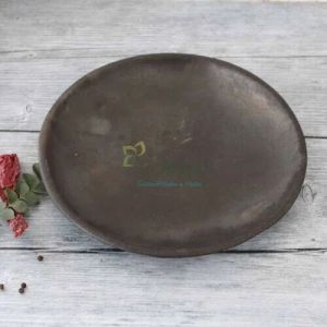 Black Pottery Serving Bowl