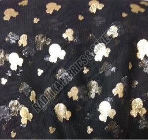 Golden Print Mesh Fabric, For Garments, Feature : Anti-Wrinkle, Impeccable Finish
