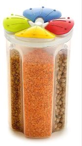 4 Section Storage Containers, Color : Transparent for Home Hotel