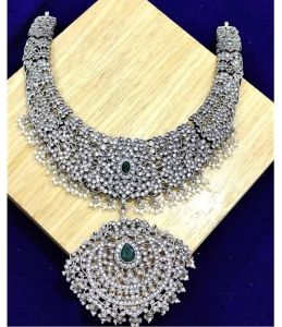 Designer Rani Haar in Cz and Green Quartz