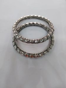 Timeless Ethnic Leaf Chitai Sterling Silver Kada