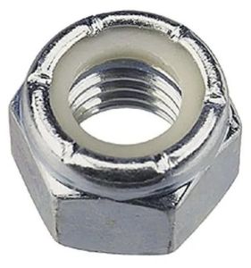 Mild Steel Nylon Lock Nut, Color : Silver for Hardware Fittings