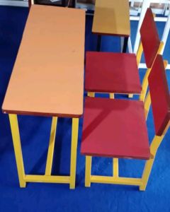 2 Seater Nursery Class Table With Chair