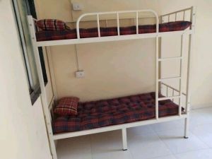 2 Tyre Mild Steel White Bunk Bed