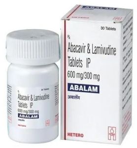 Abalam 600mg Abacavir Lamivudine Tablets, Packaging Type : Bottle