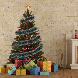 Green Christmas Tinsel Garland