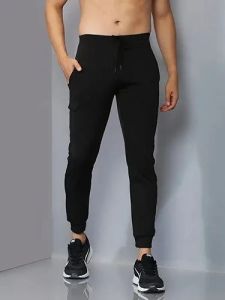 Mens Black Tapered Jogger Pant