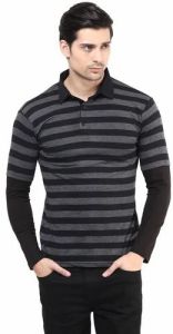 Mens Elite Bold Stripe Polo T-Shirt