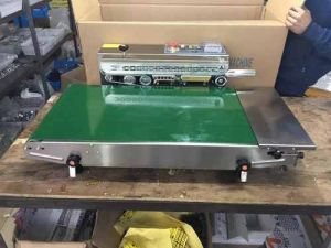 Stainless Steel Continuous Band Sealer, Color : Silver