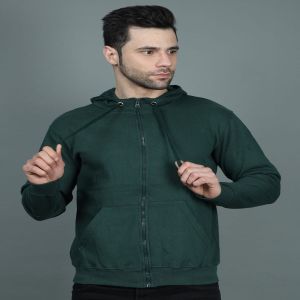 Mens Green Zipper Hoodies