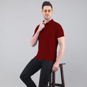 Mens Maroon Sap Matty Dri Fit Polo T-Shirts