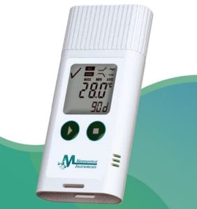 Plastic Temperature RH Data Logger, Color : Green, White