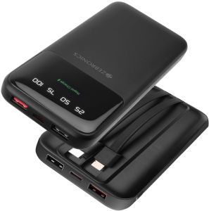 Zebronics MW60 Power Bank 10000 mAh, Color : White, Black