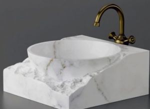Polished Marble Stones, Color : White for Countertops