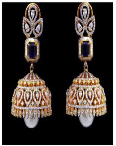Antique Gold Jhumka Earrings