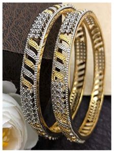 Bridal Gold Plated American Diamond Bangles