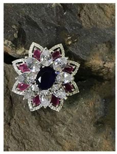 Floral American Diamond Fashion Ring