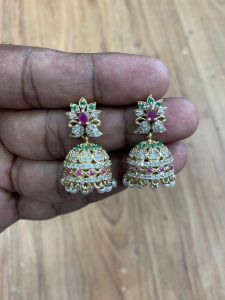 Metal Traditional Design Jhumka Earrings, Color : Multicolor