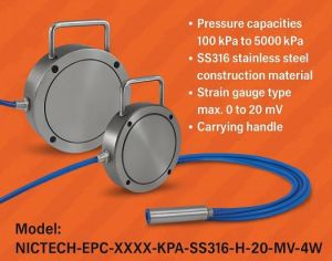 Earth Pressure Cell- Stainless Steel, Brand Name : Nictech